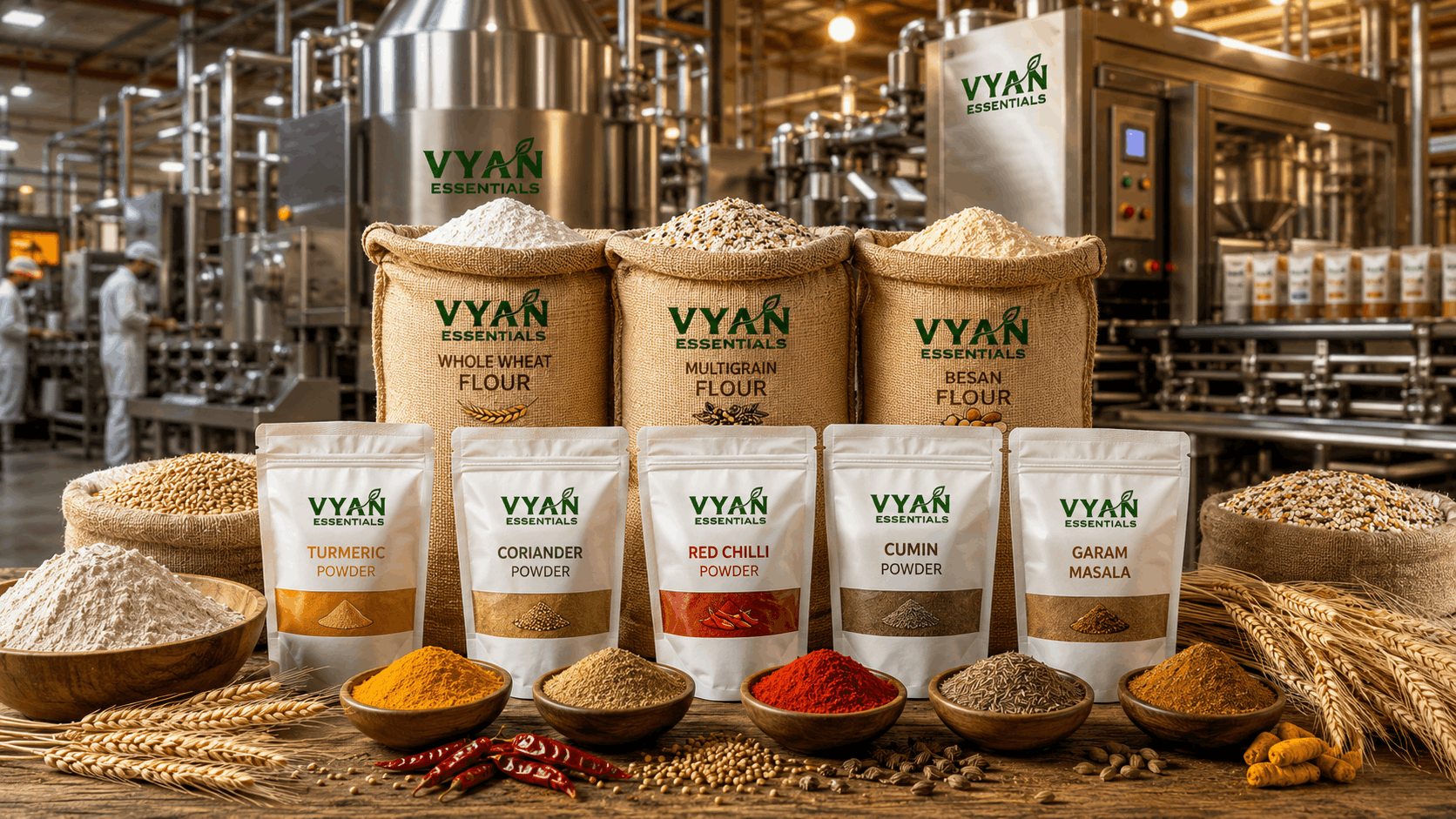 Vyan Spices in Food Grade Pouches